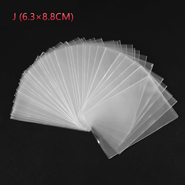 100 st/set Kortfickor Transparenta Toppmatare Korthållare Skydd Tjocka Samlarkortshållare Klara Skyddsfickor 0.05 5.6x8.8CM