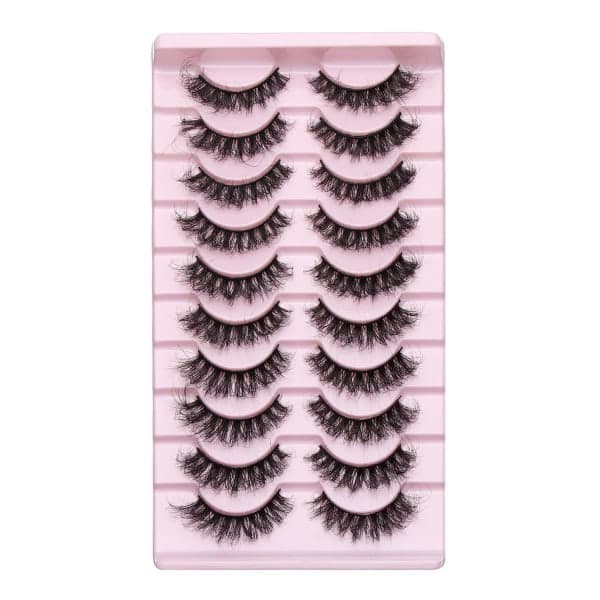 10 par løse øyevipper Cat Eye Lashes