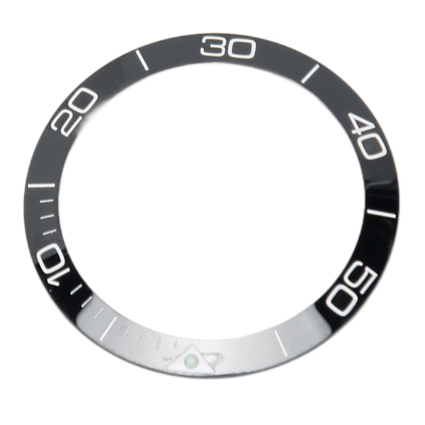 Keramisk Urtavla Ring Professionell 38,6 mm Urtavla Inre Reservdelar Tillbehör för Reparationsman Svart Bas Vit Nummer Prickad Linje