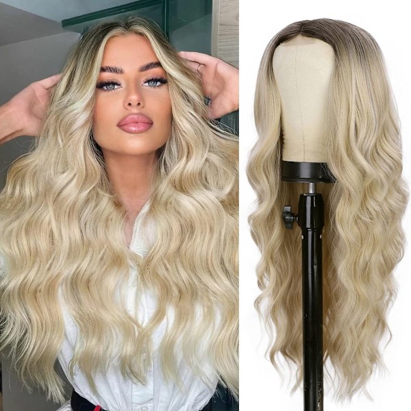 Ekthaarperckellace Long Curly Wigs Women Everyday Everyday Per