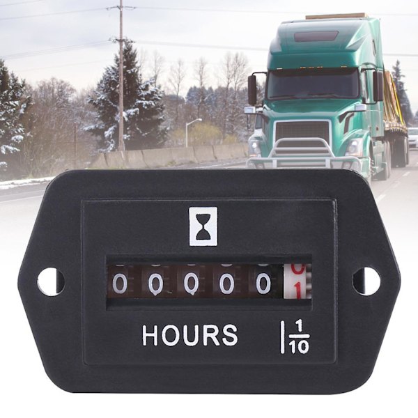 Helt förseglad mekanisk timräknare rektangel DC 12v-36v hög precision timer för tekniska maskiner