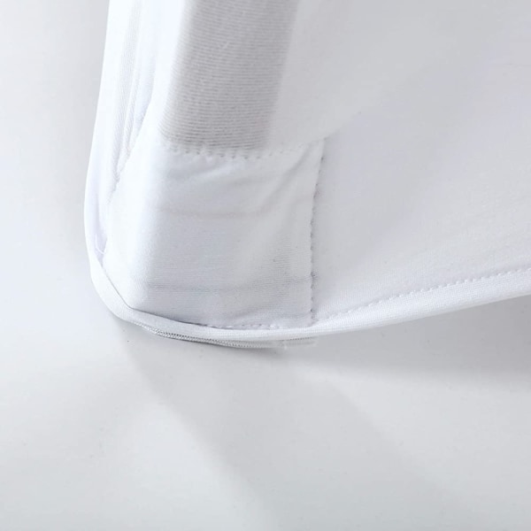 10 STK Hvid Spandex Spisestuestolebetræk til stuen - Universal Stretch Stol Slipcovers Protector til bryllup, banket og fest