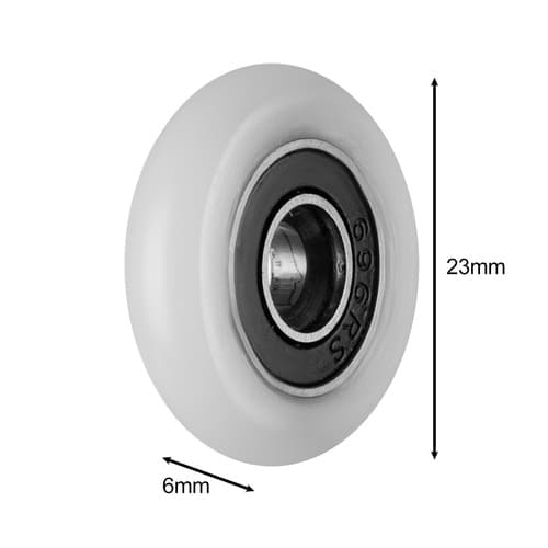 Wheels for shower enclosure or shower door 23 mm - 8-pack
