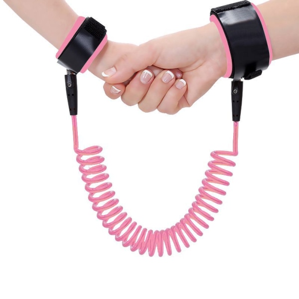 2 stk Anti Lost armbånd, 1,5 M babysikkerhet håndleddslenke belte Walking hånd belte stropp bånd wire tau for barn småbarn barn