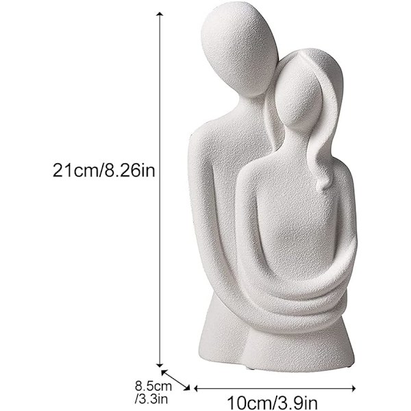 Moderne keramisk skulptur par statue abstrakt gave til stue skrivebord og boligindretning
