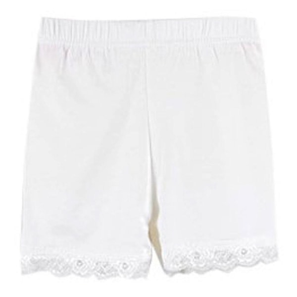 3-15 år flickor säkerhet under kjol Shorts underkläder kalsonger (vita 3-4 år
