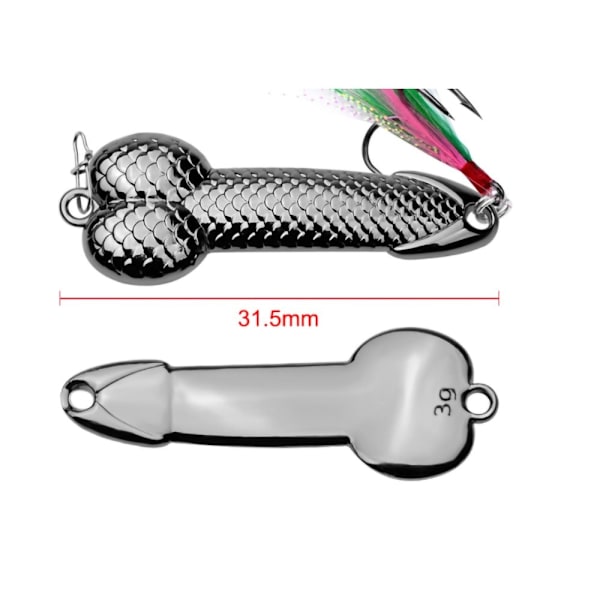 Lusikkamainen Sekvenssiluonti Uistimen Kera Höyhenkoukku, Metallisekvenssit, Makean ja Suolaisen Veden Uistin, 3g 31.5mm / 1.2tuumaa, Musta