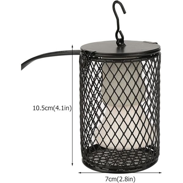 Tiput lämpölamppu, 100W Terrarium lämpölamppu keraaminen lamppu suoja Emit