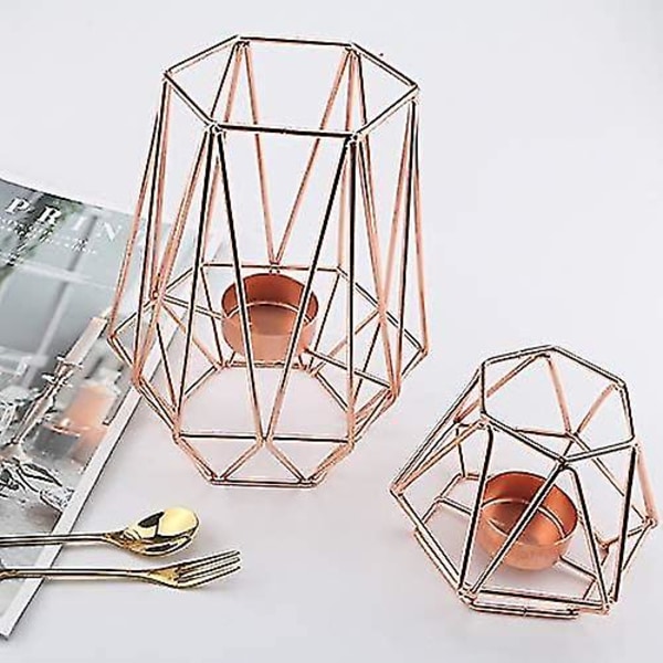 Geometrinen kynttilänjalka, moderni rautainen kynttilänjalka