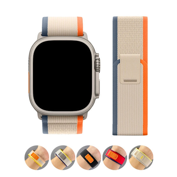 Trail-ranneke Apple Watch Ultra 2 -rannekkeeseen 49mm 44mm 45mm 40mm 41mm 38mm 42mm 45 44 mm iWatch series 8 9 7 6 5 3 se b punainen vb punainen vb punainen w_xx b red w 38 40 41mm