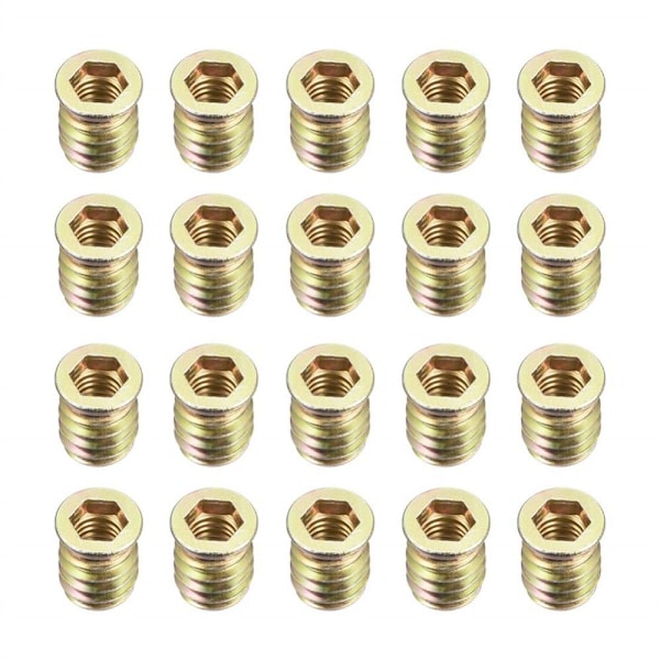20 stk. Gjengeinnsatsmuttere Treskruemutter M8X17MM M8x17mm