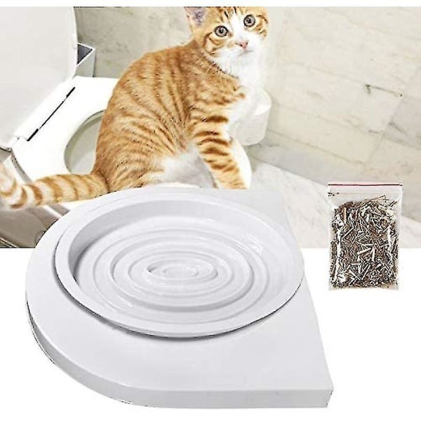 Treningssett for kattetoalett Hjelp med å trene katten din til å bruke toalettet