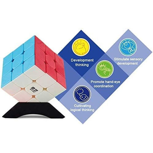 Stickerløs Magisk Terning 3x3x3 Puslespill Leke (56mm), Det Mest Utdannende Leketøyet