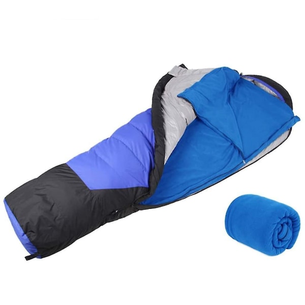 Fleece sovepose Kompakt termisk sovepose til campingvandring - Blå( Farve: Blå)