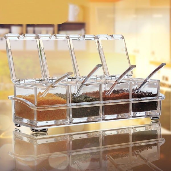 Ready Spice rack - Spice pots, 4 parts Spice box - Storage