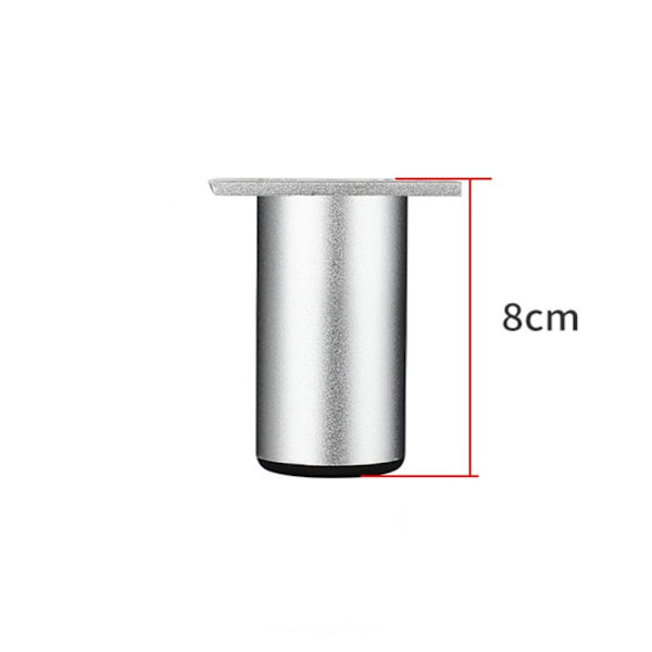 4 kpl/setti Metallijalat Huonekalujen jalat HOPEA 8CM Hopea Silver 8cm