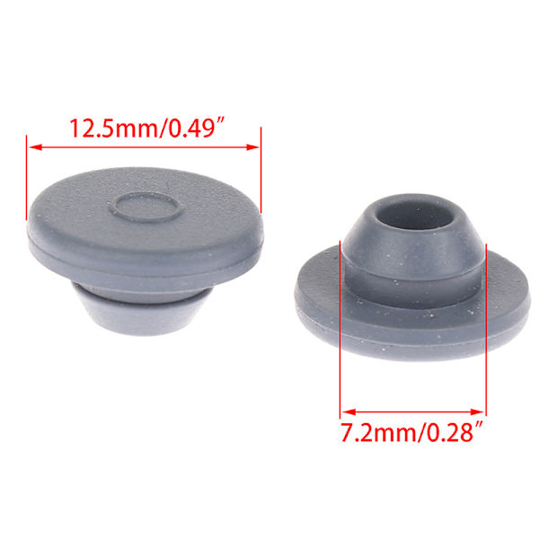 100 st gummipluggar Självförslutande injektionsportar för 13 mm Gl 100PCS