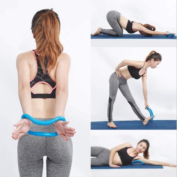 Yoga Ring Pilates Circles 2-pack Fascia Stretch Ring Träningsverktyg för att tona lår, mage och ben