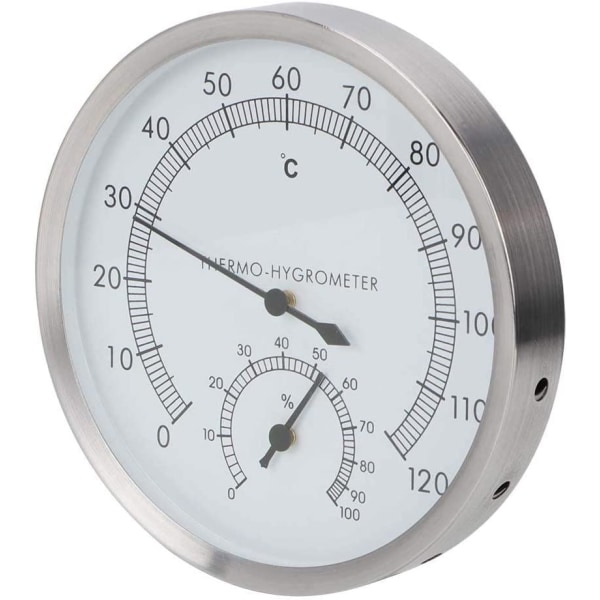 2-i-1 rustfrit stål dampbad Sauna termometer Hygrometer Termo-hygrometer Indendørs rumtilbehør