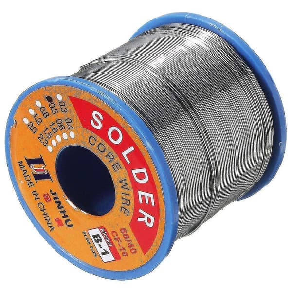 400g 60/40 Loddetråd med tin-bly, flussmiddelkerne, spole, 0,8 mm -X43-