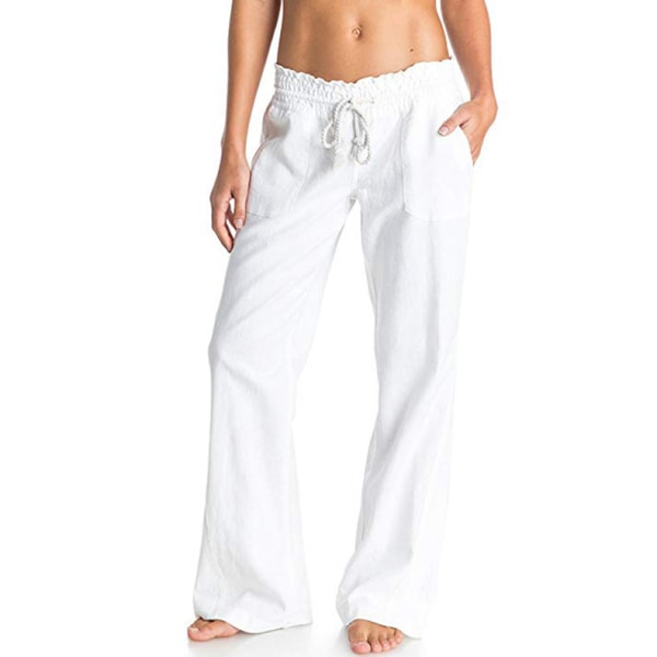 Dam sommar Oceanside Casual byxor vit white M