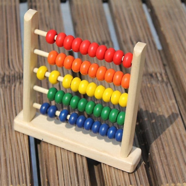 Mini puinen pallokehys Lasten varhaisen matematiikan oppimisen lelu Numeroiden laskenta Laske helmiä lelu