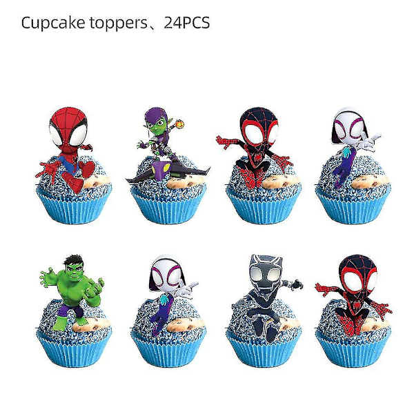 Spidey og hans fantastiske venner 12 tommers latexballonger Spiderman bursdagsfestdekorasjoner for barn babyshower festutstyr Cake topper