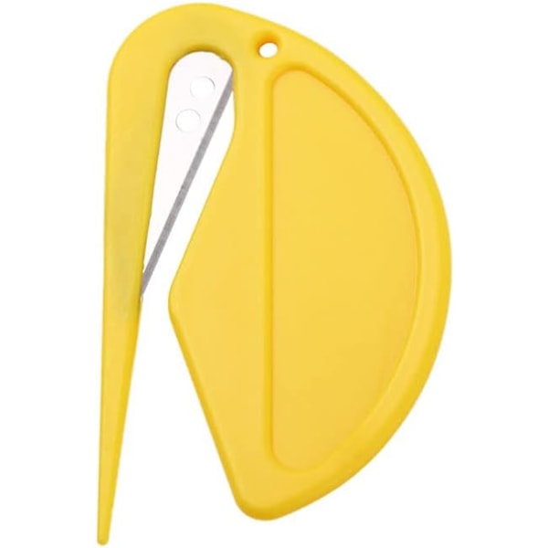 2 st/set Mini Plast Brevöppnare, Kuvert Skärverktyg, Hållbar Säker Papperskniv, Kuvertöppnare för Kontor, Hem, Skola (Gul)