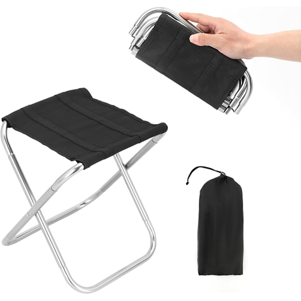 Foldbar Campingstol i Aluminium Legering Udendørs Mini Fiskestol Let Bærbar Stole
