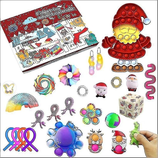 Jul Adventskalender Present Fidget Leksaker Stress Relief Fidget Leksak Blind Box Barn 19