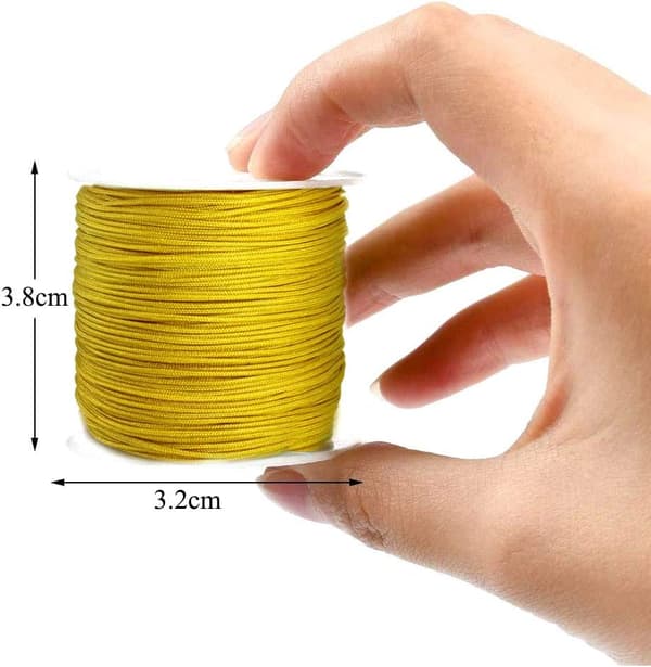 Armbandssnören, flerfärgad bomullstråd, flätad nylon