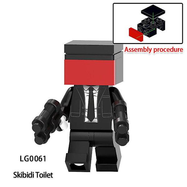 8 kpl Hot Skibidi Toilet -minifiguureja koottuina mini-rakennuspalikoista, toimintahahmoja, leluja lapsille joululahjaksi