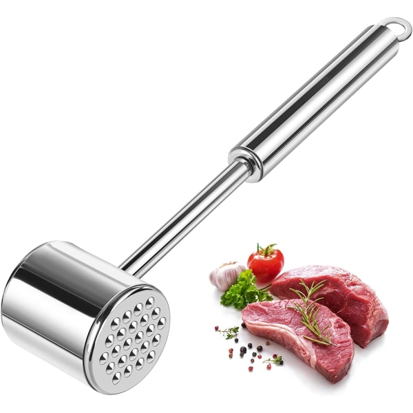 Meat Tenderizer Dobbeltsidet Kød Tenderizer Tool 304 rustfrit stål Tåler opvaskemaskine