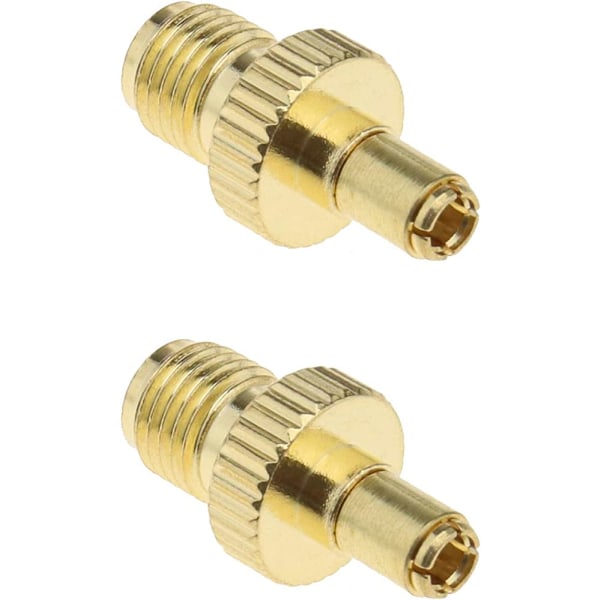 2X SMA-hunn til TS9-hann RF-adapter, gullbelagte koaksial-kontakter for antenner, kringkasting, Wi-Fi, trådløse LAN-enheter