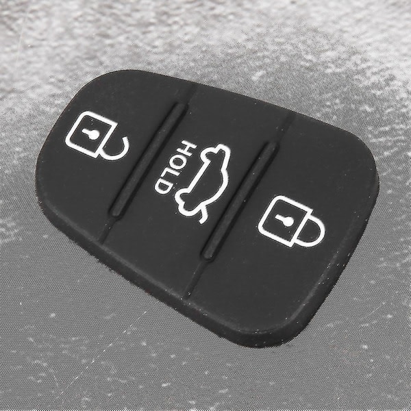 st utbytesfjärrnyckelskal gummi 3-knappsdyna Lämplig för Hyundai Lämplig för Kia (med bokstav)