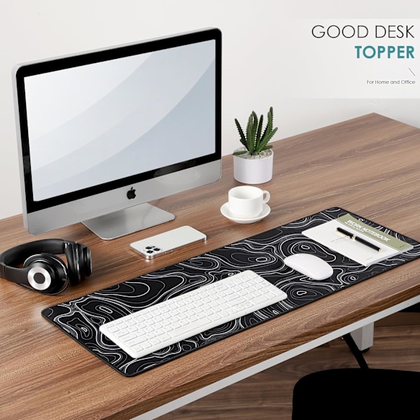 Stor Gaming Mousepad Laptop Tastaturmåtte med Skridsikker Gummibund