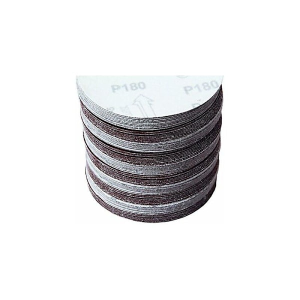 120 stk./sæt 6 tommer 150 mm runde sandpapirskiver sandpapir Korn 80/100/120/180/240/320 slibeskive og krog til slibemaskiner