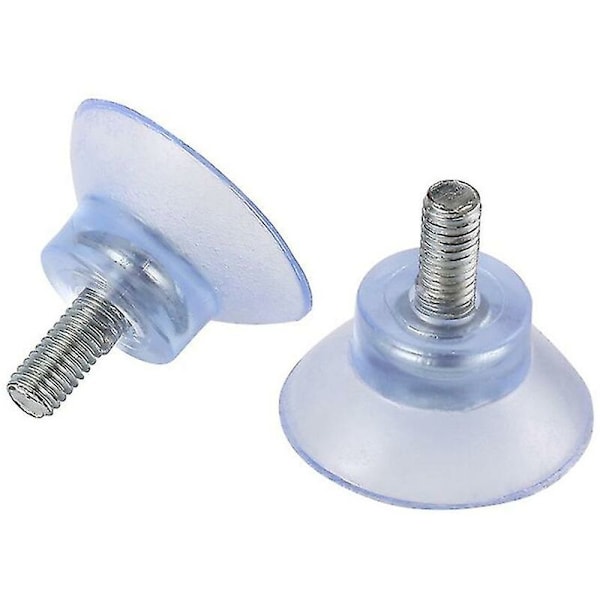 M6 * skruelengde 14 * basebredde 35 PVC transparent sugekopp