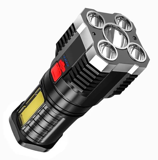 Genopladelig lommelygte med sidelys, 5W, 800mAh