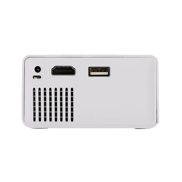 Bärbar Mini Projektor LED Mikroprojektor 1080P Hemmabio Fest Mötesprojektor W Trådlös Anslutning till Telefoner (Senaste Uppgraderade Versionen) Yellow-white