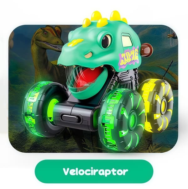 Børns Tryk-for-lys Dinosaur Bil Monster Big Foot Lysende Inertial Glide Gave Three-in-one combo