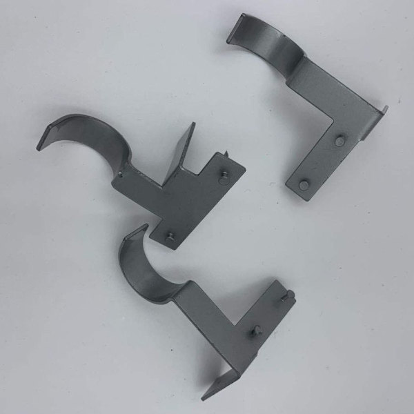 Gardinstangsbeslag Gardinstangsholder SORT 2 STK 2 STK Sort Black 2Pcs-2Pcs