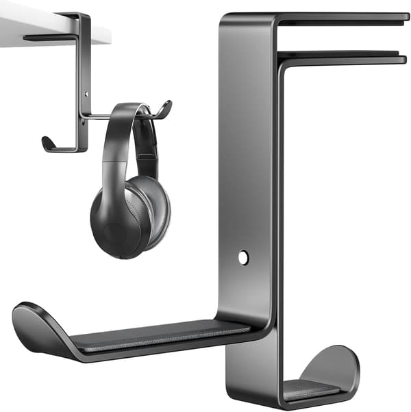 Gaming Headset Stativ for Skrivebord Multifunksjonell Hodetelefonholder med Kabelorganisering Justerbart Gaming Headset Stativ for Alle Bluetooth