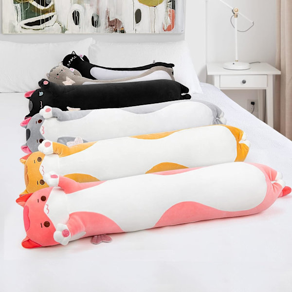 Plushie Sød Kat Sovende Knusels Pude Bløde Legetøj til Børn (Pink)