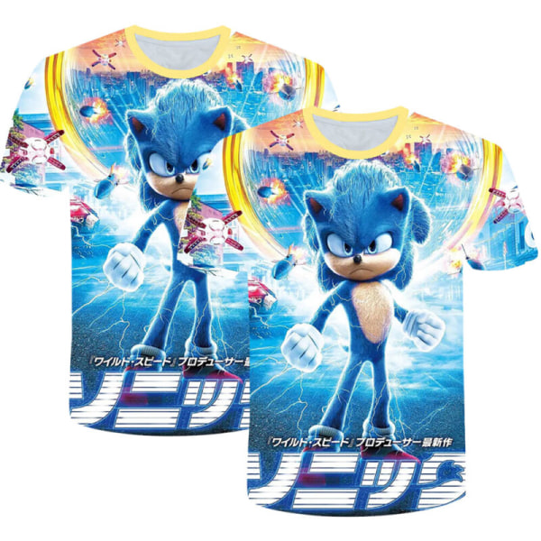 SONIC The Hedgehog Kid Boy 3D-tulostettu T-paita lyhythihainen peli Blue