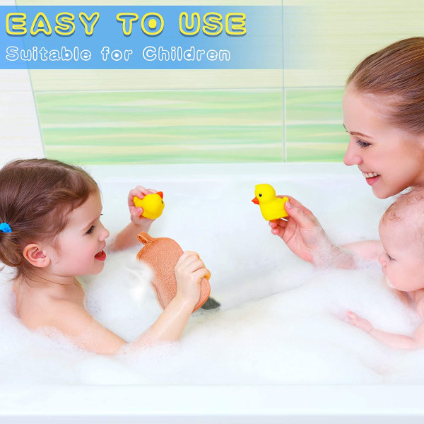 4 deler babybadesvamp Babysvamp Myk og absorberende svamp for barn Babyer Menn Kvinner (rød, lilla, grønn, oransje)