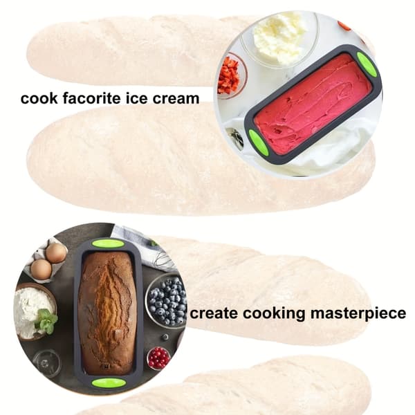 Rektangulär toastform i silikon, flexibel non-stick bakform för muffins, bröd, pajer, kakor & gelé