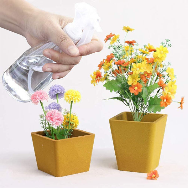 Bärbar plastspruta (3 st), sprayflaska växter blommor för trädgård kosmetika 200 ml klar enkel Lifecare påfyllningsbar sprayflaska.