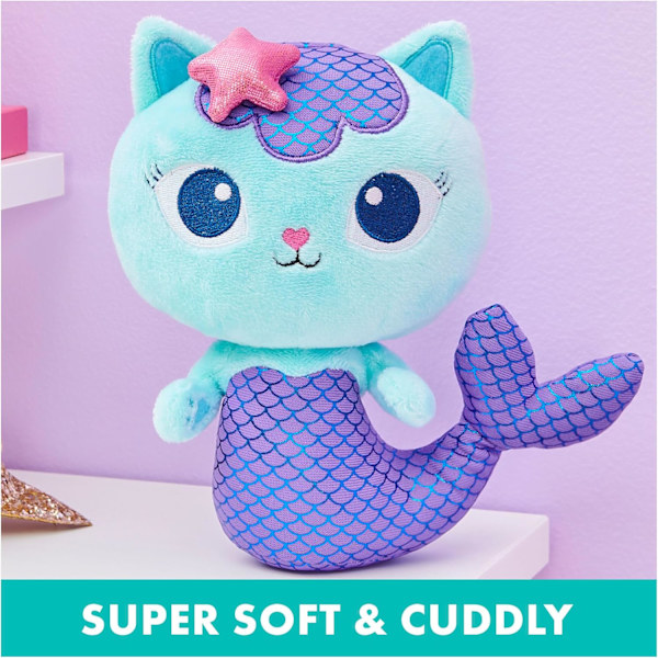 Gabby's Dollhouse, 8-tommers Mercat Purr-ific plysjleke, barneleker for barn fra 3 år og oppover