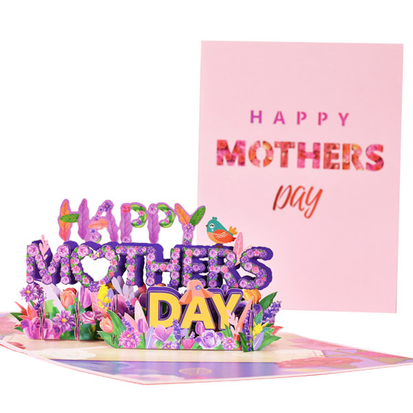 Äitienpäivä onnittelukortti Hyvää äitienpäivää 3D-kortti Yllätyslahja äidille Merkilliset ja lämpimät lahjat
